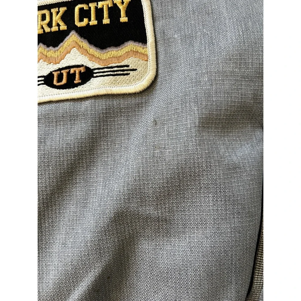 The North Face Connector Backpack Gray Laptop ⭐️School⭐️ Travel Park City Patch